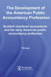 The Development of the American Public Accounting Profession_cover