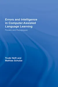 Errors and Intelligence in Computer-Assisted Language Learning_cover