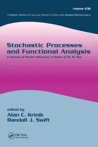 Stochastic Processes and Functional Analysis_cover