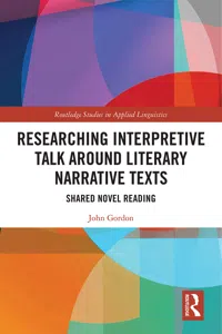 Researching Interpretive Talk Around Literary Narrative Texts_cover