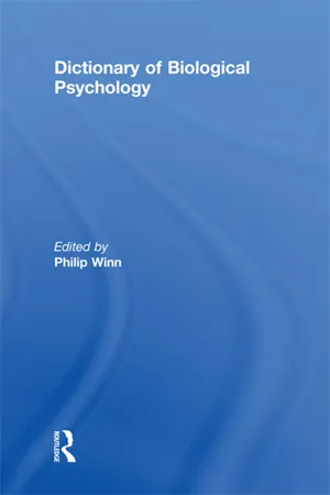 Dictionary of Biological Psychology