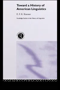 Toward a History of American Linguistics_cover