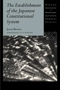 The Establishment of the Japanese Constitutional System_cover