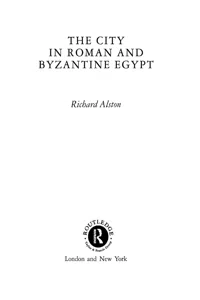 The City in Roman and Byzantine Egypt_cover