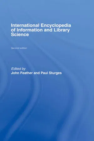 International Encyclopedia of Information and Library Science