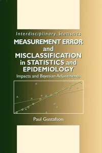 Measurement Error and Misclassification in Statistics and Epidemiology_cover