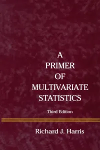 A Primer of Multivariate Statistics_cover