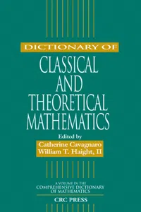 Dictionary of Classical and Theoretical Mathematics_cover