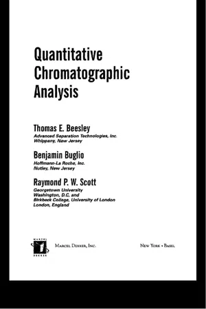 Quantitative Chromatographic Analysis