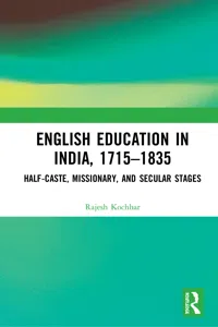 English Education in India, 1715-1835_cover