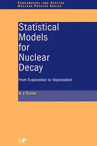 Statistical Models for Nuclear Decay_cover