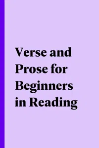 Verse and Prose for Beginners in Reading_cover