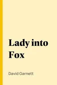 Lady into Fox_cover