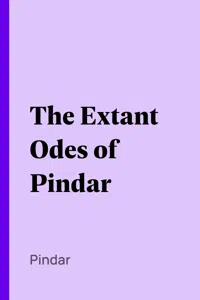 The Extant Odes of Pindar_cover