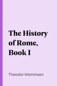 The History of Rome, Book I_cover