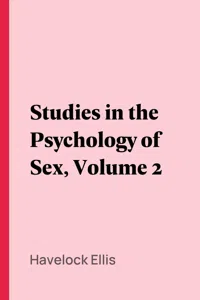 Studies in the Psychology of Sex, Volume 2_cover