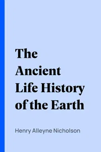 The Ancient Life History of the Earth_cover