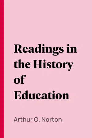 Readings in the History of Education