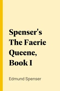 Spenser's The Faerie Queene, Book I_cover