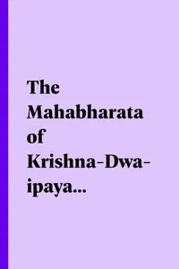 The Mahabharata of Krishna-Dwaipayana Vyasa, Volume 1_cover