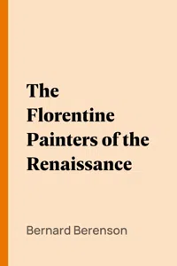 The Florentine Painters of the Renaissance_cover