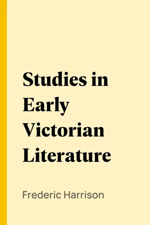 Studies in Early Victorian Literature