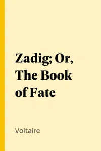 Zadig; Or, The Book of Fate_cover