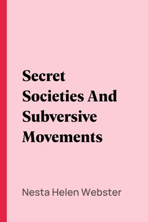 Secret Societies And Subversive Movements