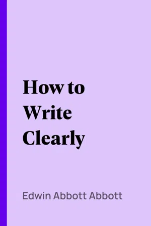 How to Write Clearly