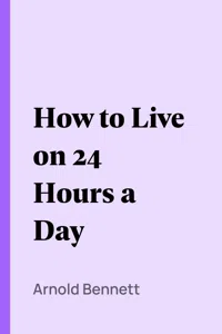 How to Live on 24 Hours a Day_cover