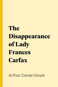 The Disappearance of Lady Frances Carfax_cover