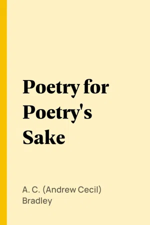 Poetry for Poetry's Sake