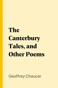 The Canterbury Tales, and Other Poems_cover