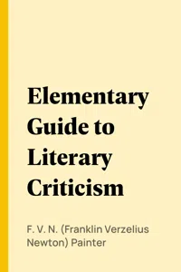 Elementary Guide to Literary Criticism_cover