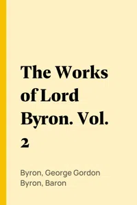 The Works of Lord Byron. Vol. 2_cover