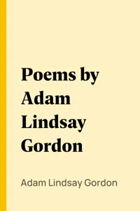 Poems by Adam Lindsay Gordon_cover