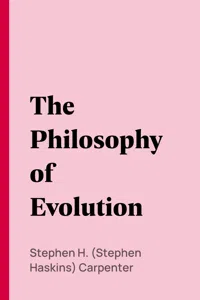 The Philosophy of Evolution_cover