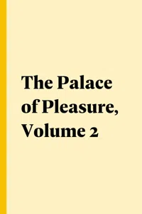 The Palace of Pleasure, Volume 2_cover