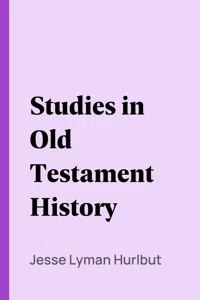 Studies in Old Testament History_cover