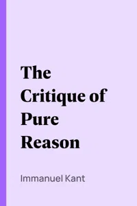 The Critique of Pure Reason_cover