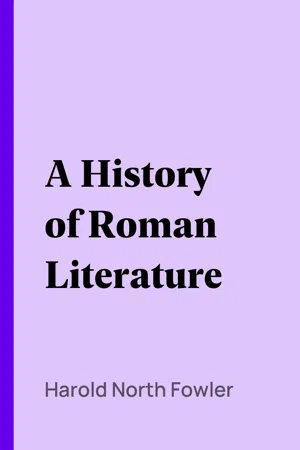 A History of Roman Literature