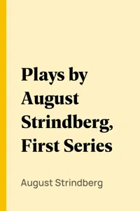 Plays by August Strindberg, First Series_cover