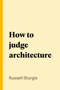 How to judge architecture_cover