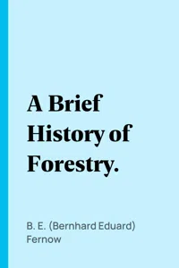 A Brief History of Forestry._cover