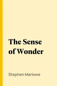 The Sense of Wonder_cover