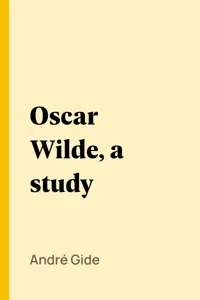 Oscar Wilde, a study_cover