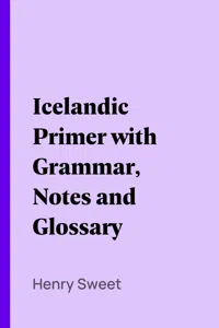 Icelandic Primer with Grammar, Notes and Glossary_cover