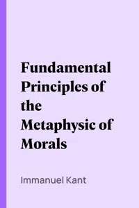 Fundamental Principles of the Metaphysic of Morals_cover