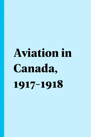 Aviation in Canada, 1917-1918