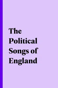 The Political Songs of England_cover